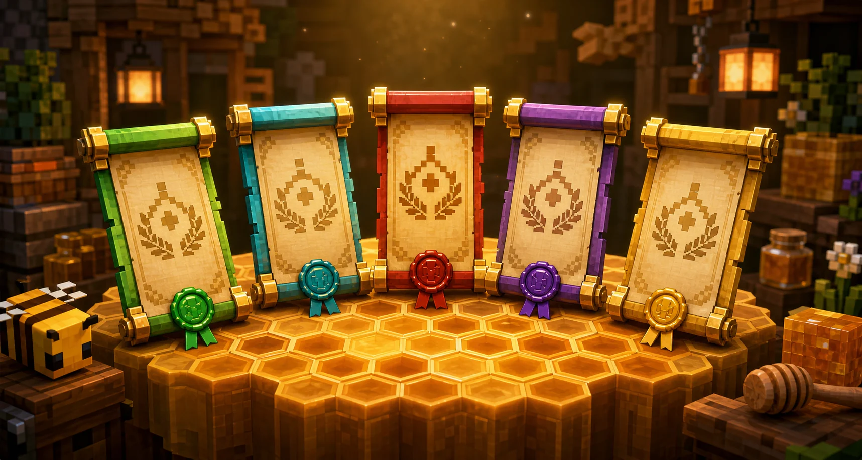 Rank vouchers on a honeycomb display